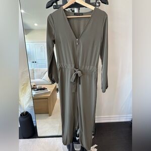 Dynamite Belted Zip-front Jumpsuit Size XS